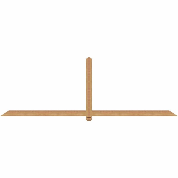 Ekena Millwork Eugene Smooth Timber Gable Bracket, Western Red Cedar, 108"W x 36"H x 1 1/2"D x 3 1/2"F, 8/12 Pitch GBW108X36X0204EUG00SWR - main
